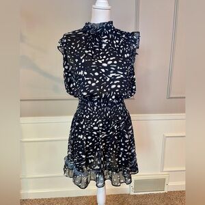 Grade & Gather dress Medium Black Dots Ruffle Feminine Looked to You Smocked